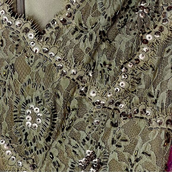 Tadashi Shoji Collection Metallic Beaded Party Dress - Picture 3 of 11